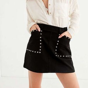 BDG Studded Black Denim Mini Skirt Size M